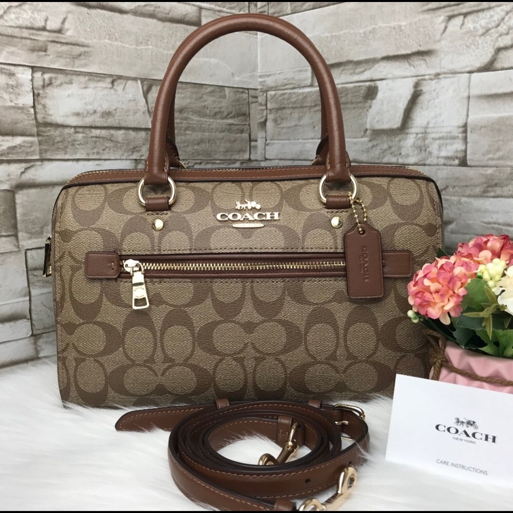 🌷Coach Rowan Satchel In Signature Canvas NWT.